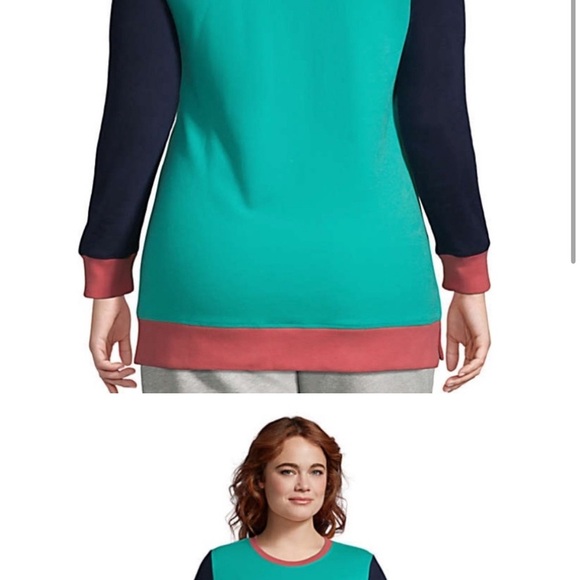 LANDS END Serious Sweats Sweatshirt Size M - Picture 3 of 5